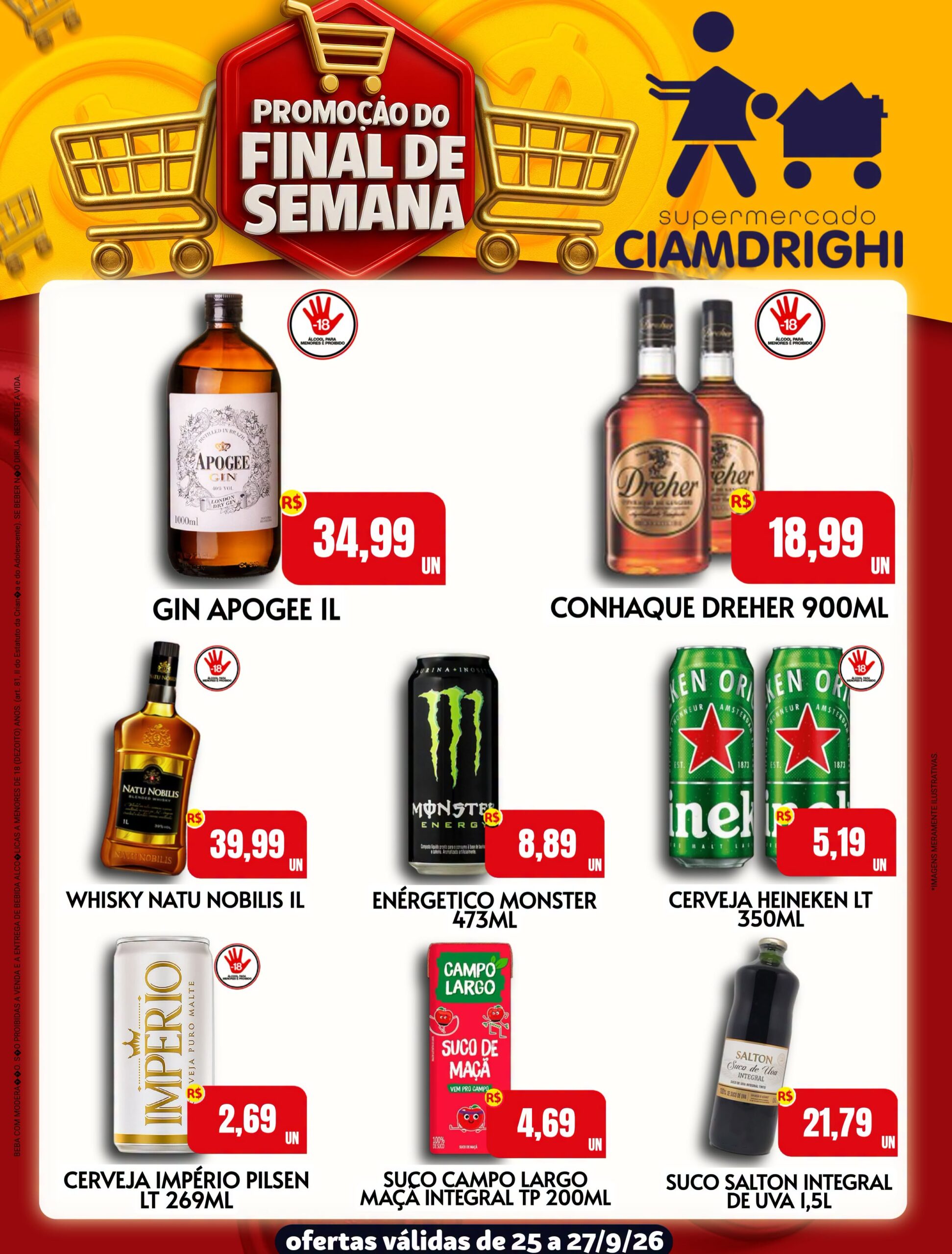 Ciamdrighi tem sábado e domingo recheado de ofertas